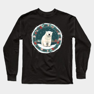 Polar Bear in Ornament, Love Bears Long Sleeve T-Shirt